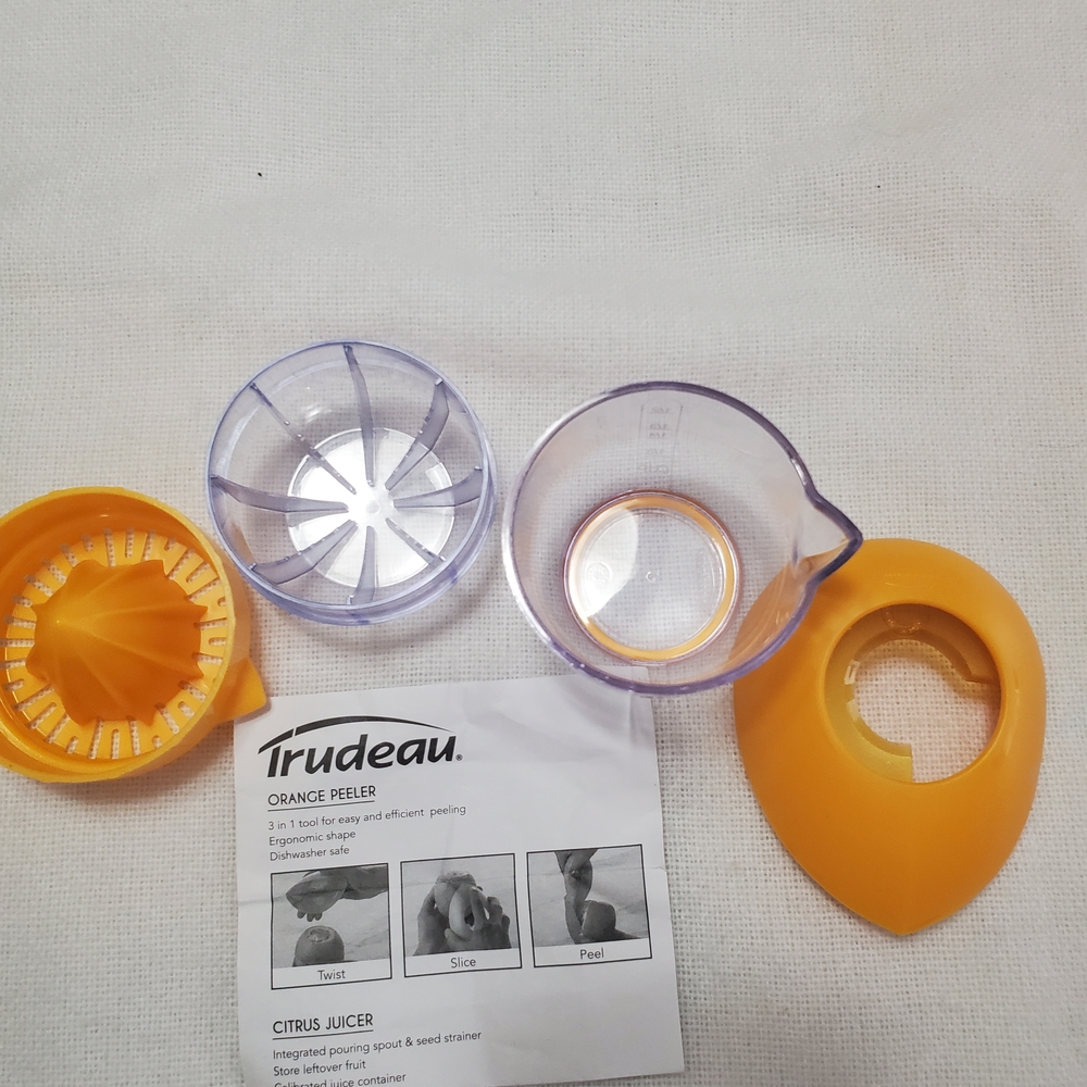 Trudeau Orange and Clear Citrus Juicer
